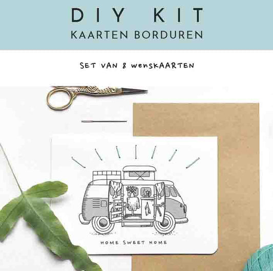 Wenskaarten Borduren | Borduurpakket DIY KIT